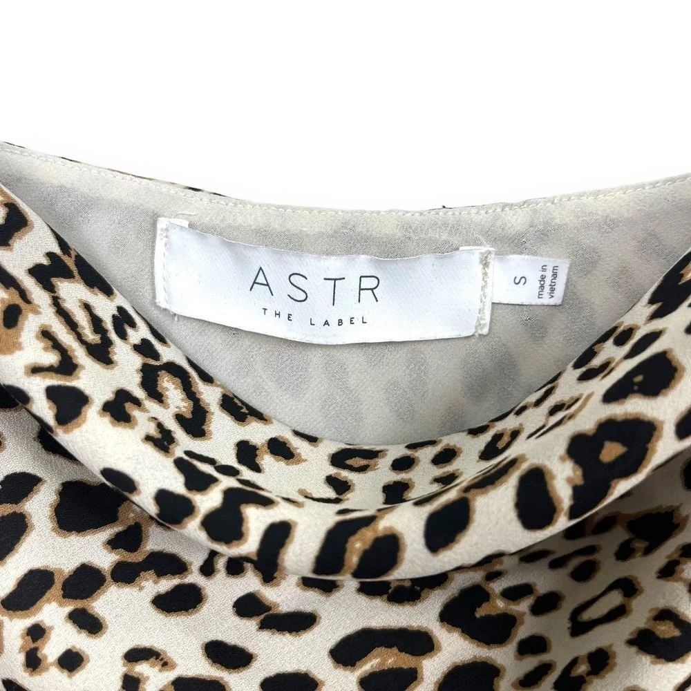 ASTR Bodysuit Womens Small Cheetah Leopard Animal Sexy Feminine Mob Wife - Picture 8 of 14